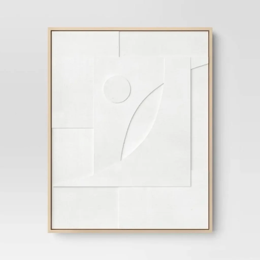 24" X 30" Dimensional II 3D Framed Wall Sculpture with Sand Texture