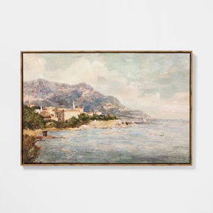36"x24" Coastal Landscape Wall Art - Threshold