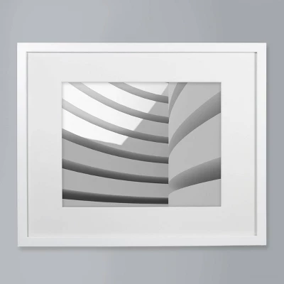 16" X 20" Matted to 11"x 14" Thin Gallery Frame White - Threshold