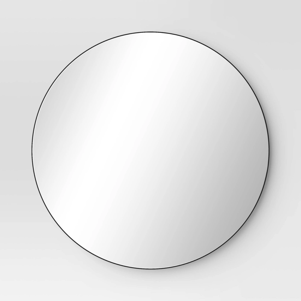 28" Round Infinity Circle Mirror Black - Threshold
