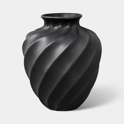 Tall Ceramic Vase Black - Threshold