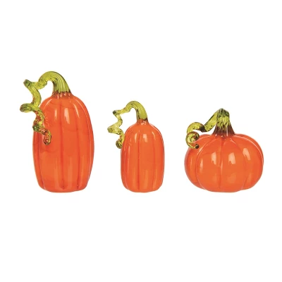3pk Fall Glass Pumpkins - Threshold