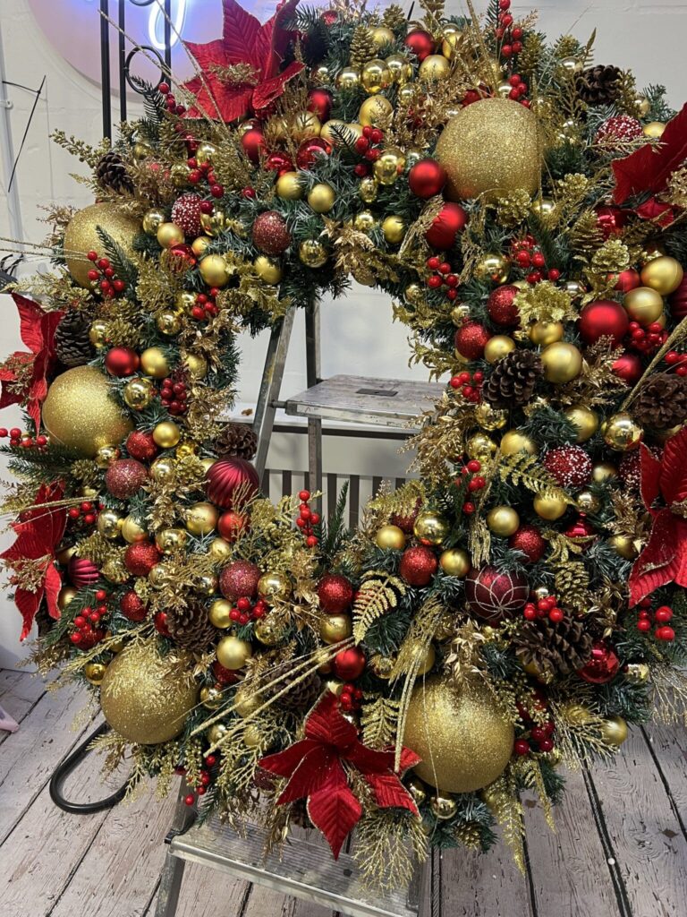 Gold Branch Luxe Christmas Wreath - Threshold