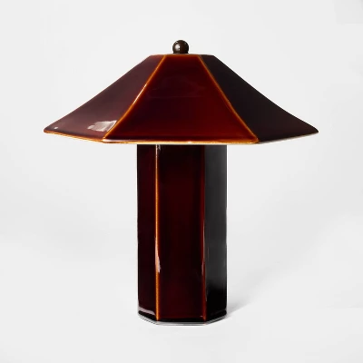 Table Lamp with Fabric Base and Shade Pink - Threshold