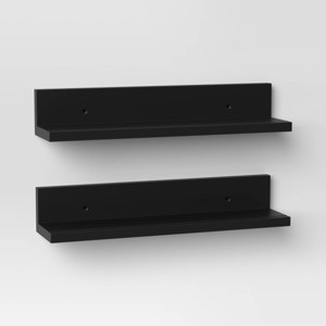 15" Wall Shelf Picture Ledge 2pk White - Room Essentials