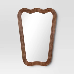 24"x30" Burl Wood Wall Mirror - Threshold