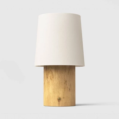 Mini Lamp Faux Wood Brown - Room Essentials