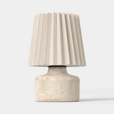 Mini Lamp Faux Wood Black - Room Essentials