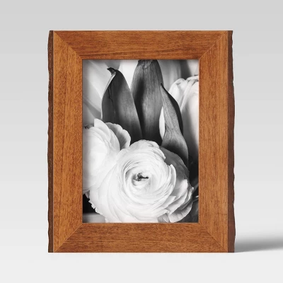 5" X 7" Vertical Sides Natural Frame Antique Wood - Threshold