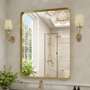 24" X 36" Rectangular Decorative Mirror with Rounded Corners Antique