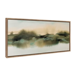 18" X 40" Sylvie Tranquil Meadows Framed Canvas by Amy Lighthall