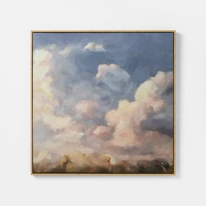 30"x30" Clouds Framed Canvas - Threshold