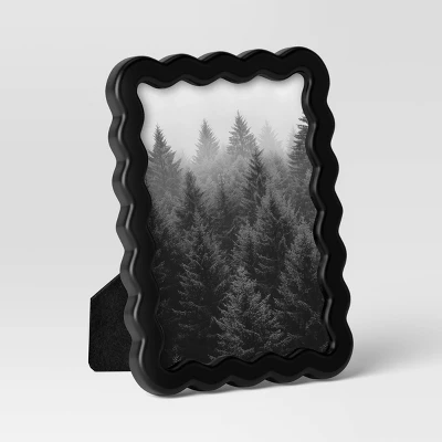 11"x14" Wavy Shape Picture Frame Black - Room Essentials