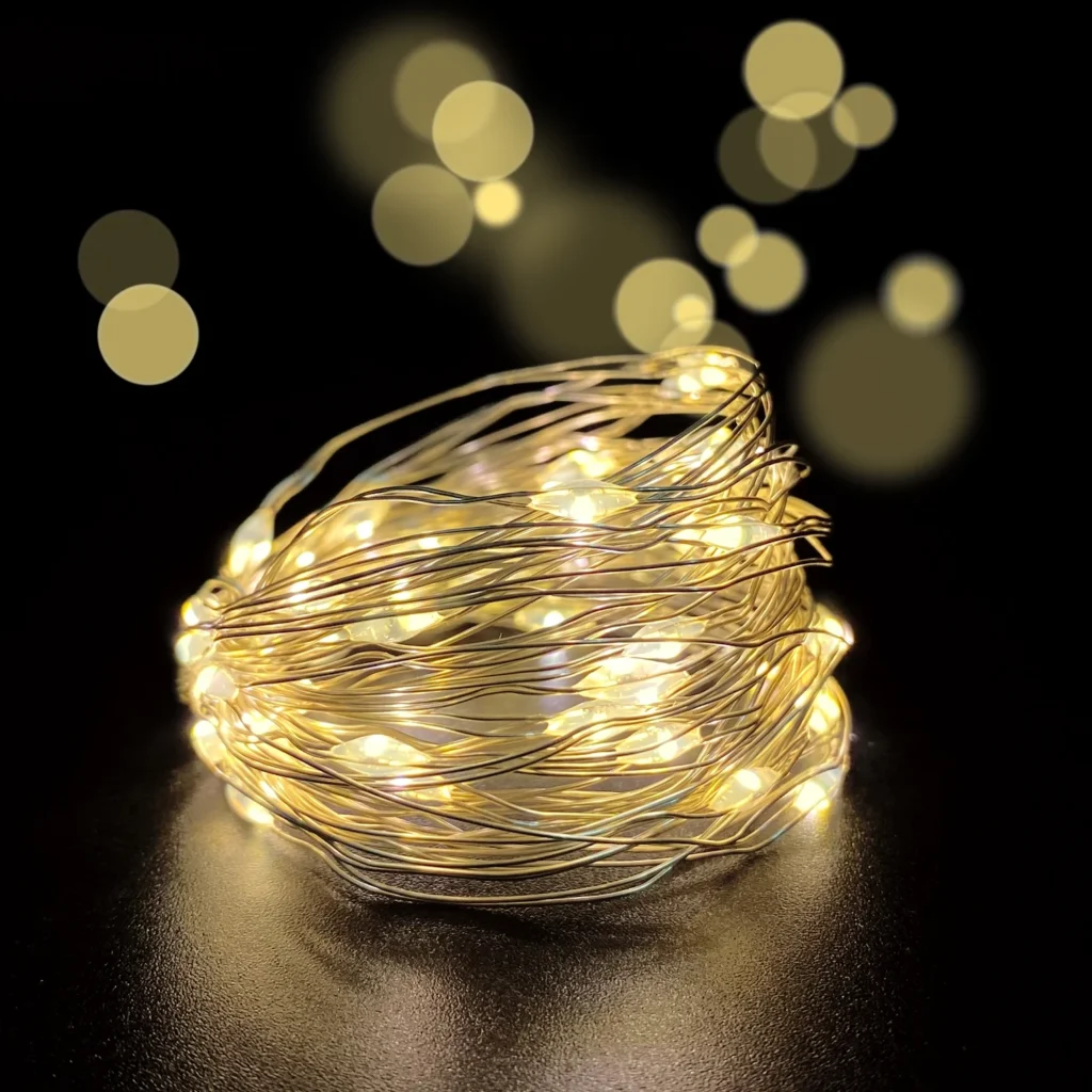 10.5' 30ct Battery Operated LED Dewdrop Fairy String Lights Warm