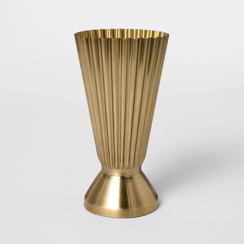 Antiqued Metal Trophy Vase - Threshold