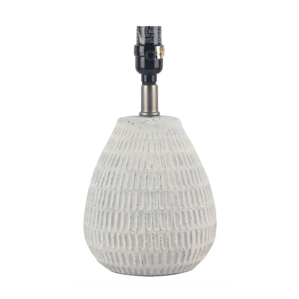 12.5"x4" Small Ceramic Lamp Base White - Threshold