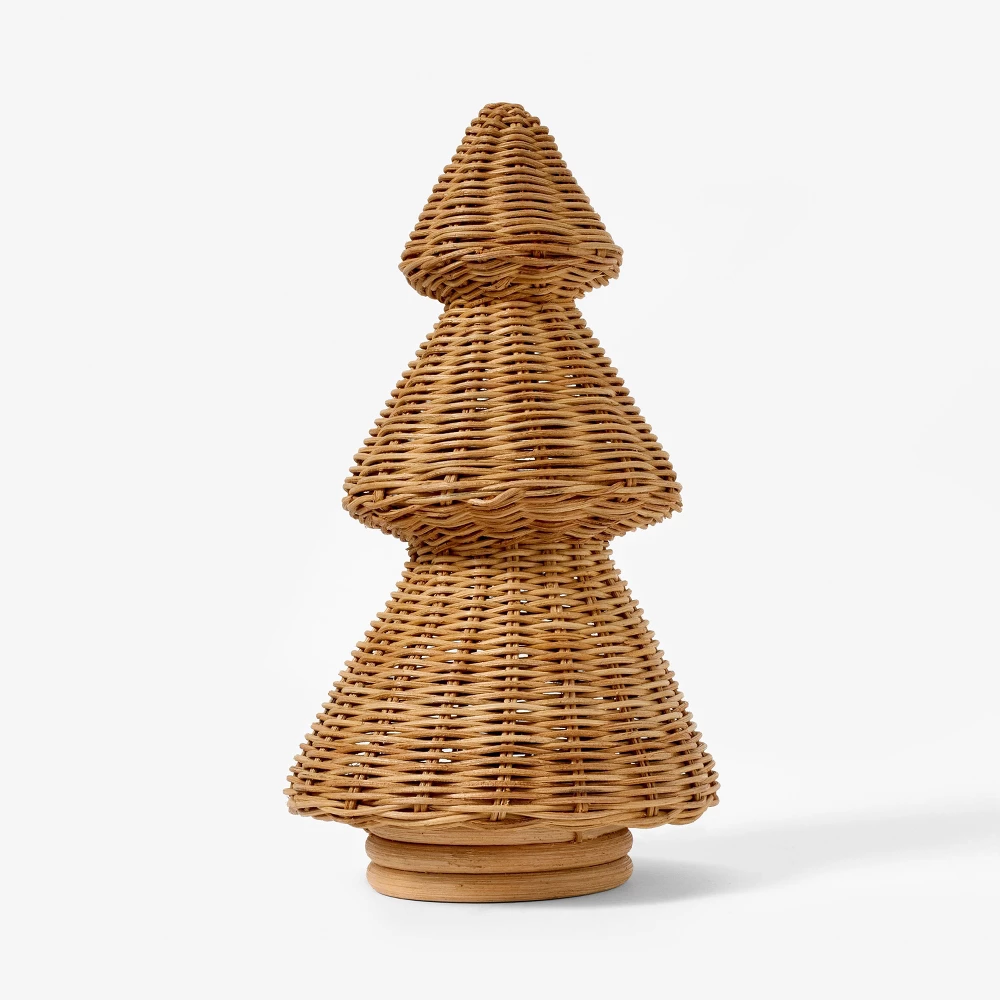 Large Scalloped Rattan Christmas Tree - Threshold