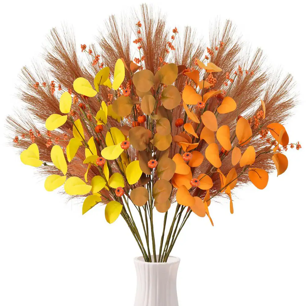 Large Orange Fall Leaf Artificial Plants Arrangement - Threshold