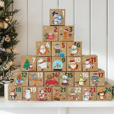Oversized Merry Christmas Countdown Calendar Cream
