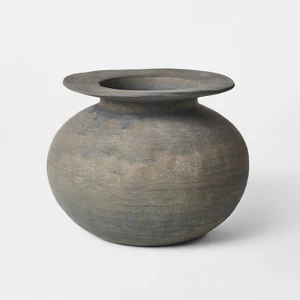 Loop Rim Wicker Vase - Threshold