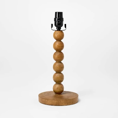 Turned Wood Stick Lamp Brown - Room Essentials
