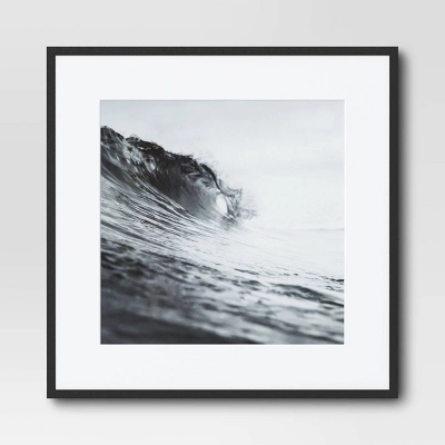 16"x16" Matted to 12"x12" Elevated Aluminum Poster Frame Black