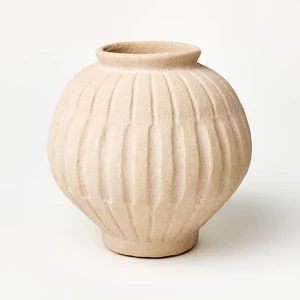 Tall Carved Ceramic Vase - Threshold