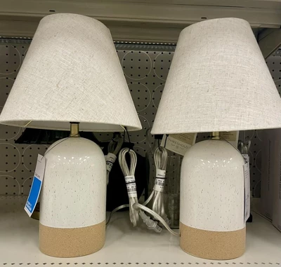 Ceramic Table Lamp Cream/Tan - Room Essentials