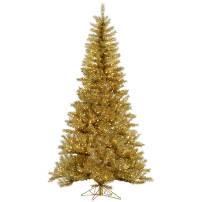 24" Decorated Gold Tinsel Artificial Christmas Tree - Threshold