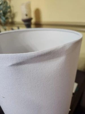 Fluted Ceramic Table Lamp: ETL Listed, Cotton/Polyester Shade, No