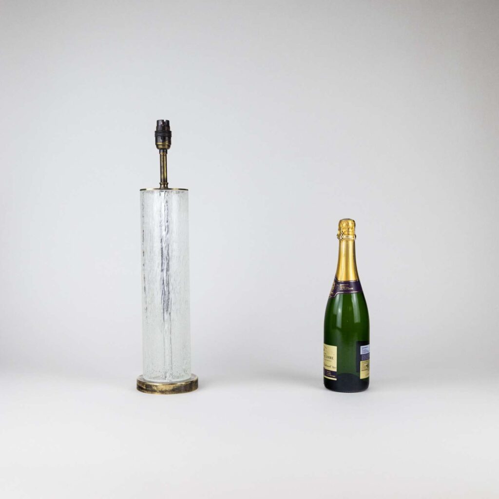 Bubble Glass with Brass Detail Small Lamp Base Clear - Threshold