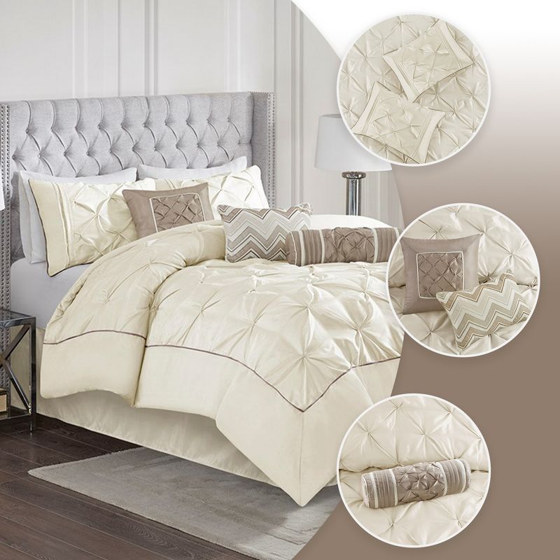 Broadhaven Edge More 7 Piece Silk Comforter Set Queen, view 4