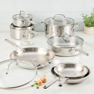 Calphalon Premier Clad Stainless Steel 12-Piece Cookware Set