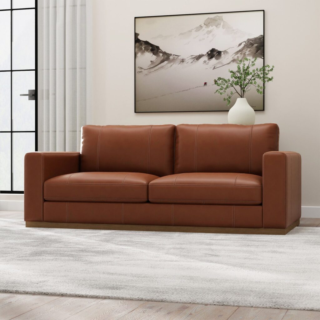 Concise Leather Sofa