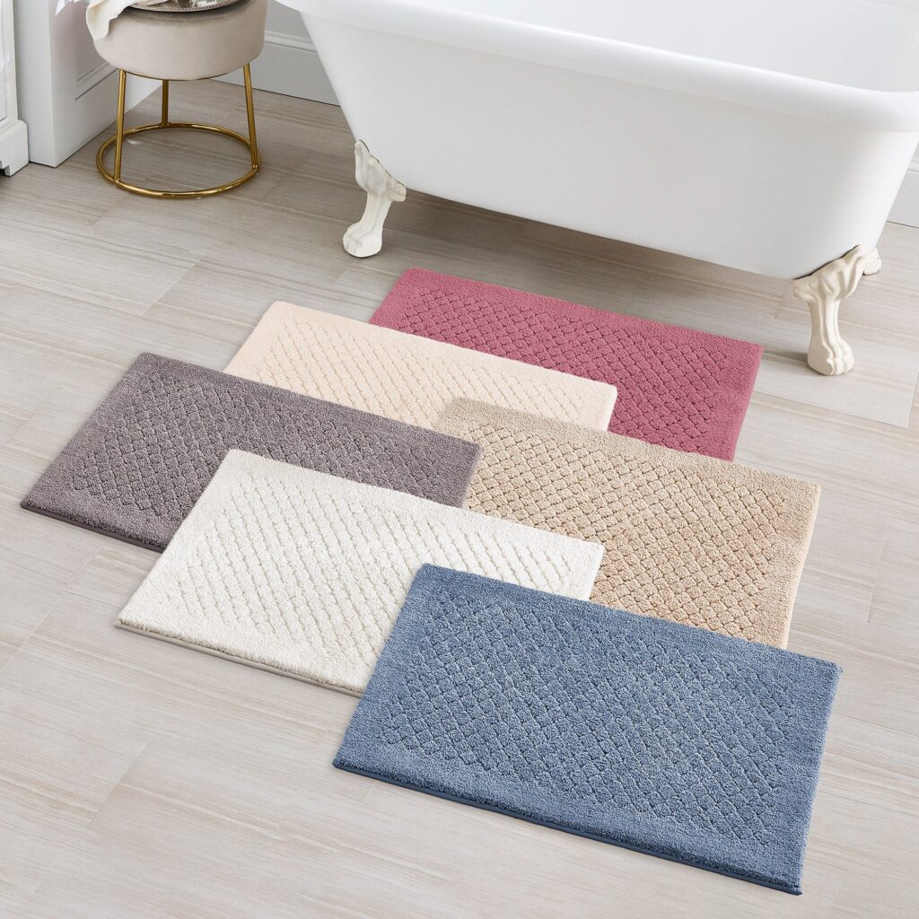 Diamond Bath Mat 2pc Tan