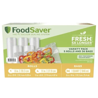 FoodSaver Vacuum Sealer Bags Variety Pack