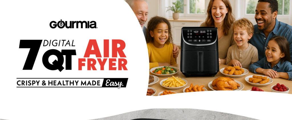 Gourmia 6-Quart Stainless Steel Air Fryer