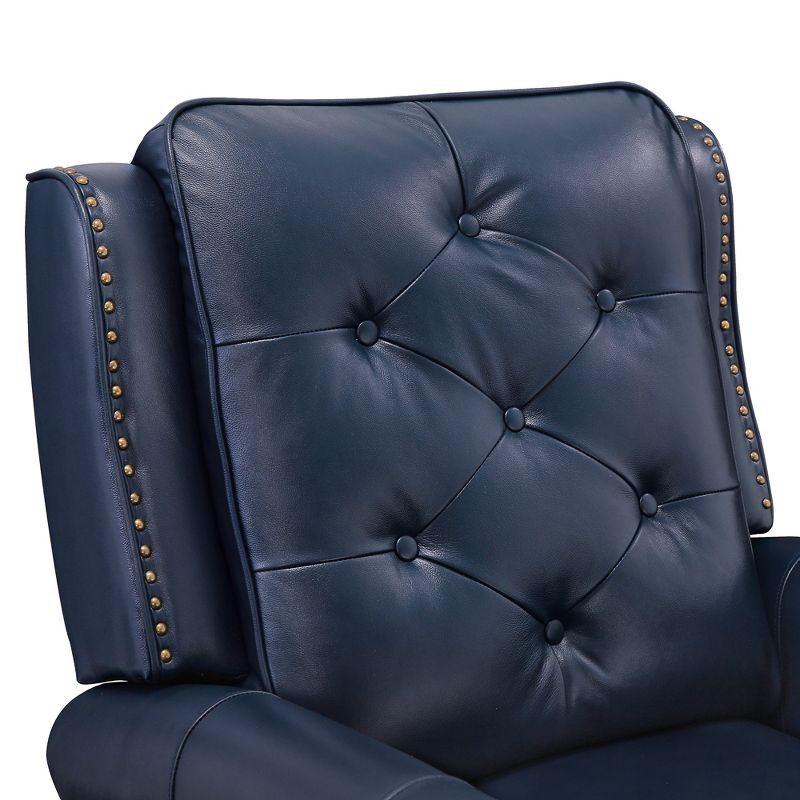 Henrik Leather Pushback Recliner Chair, view 4