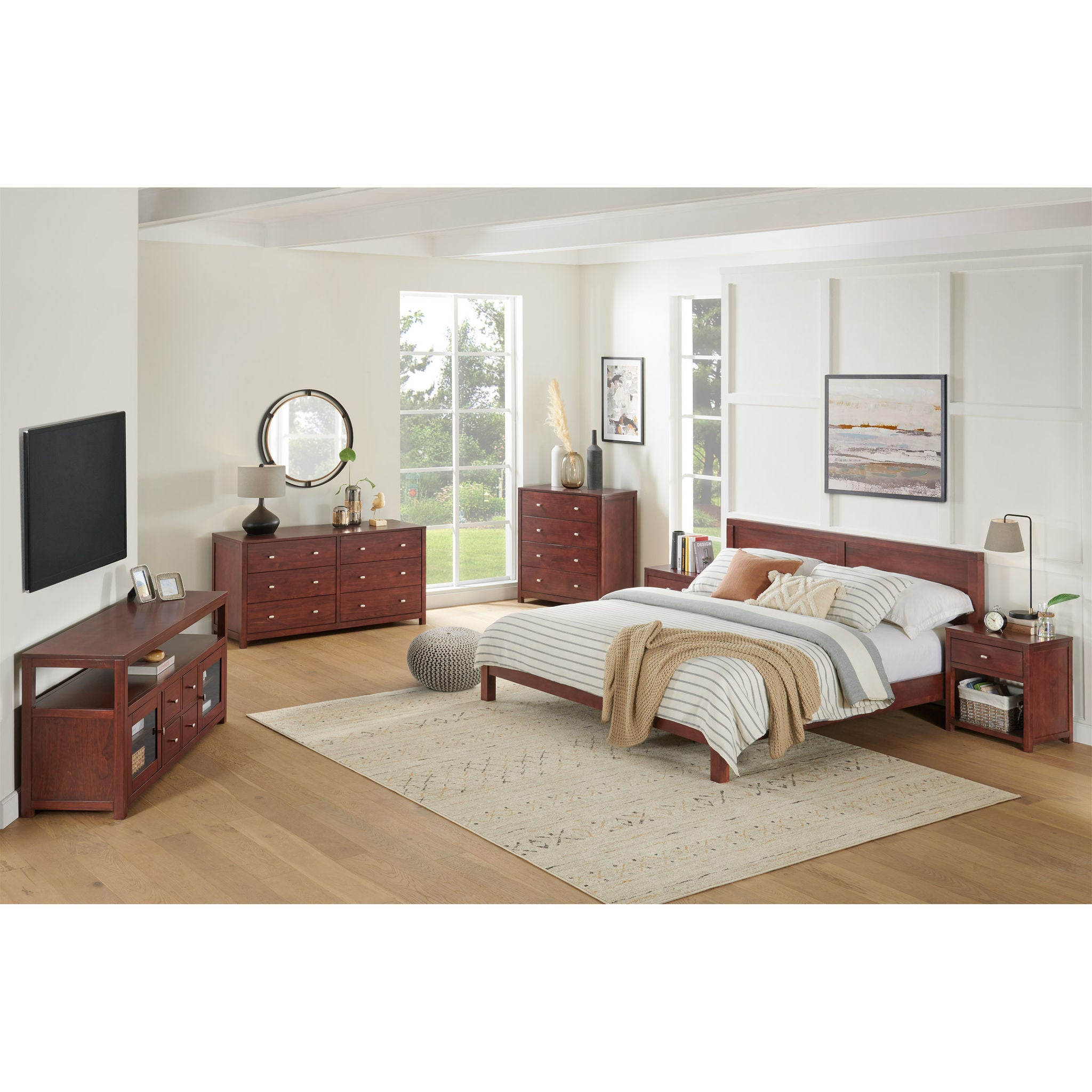 Homestead Single Rose Embroidered Bedspread, view 2