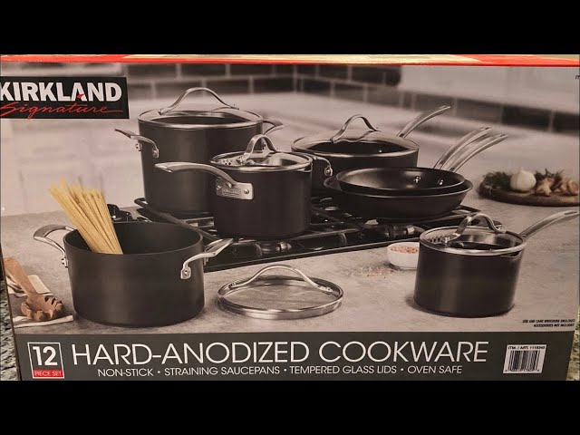 Kirkland Signature 12-Piece Hard-Anodized Cookware Set