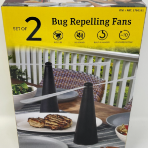 Lifetime Rechargeable Bug-Repelling Fans (Set of 2)