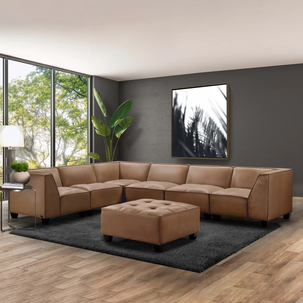 Sereen 6 Piece Modular Sectional - Brown