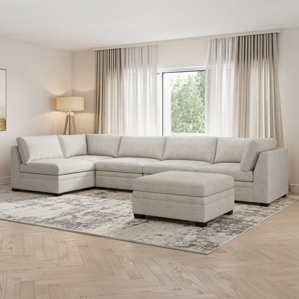 Sereen 6 Piece Modular Sectional Taupe
