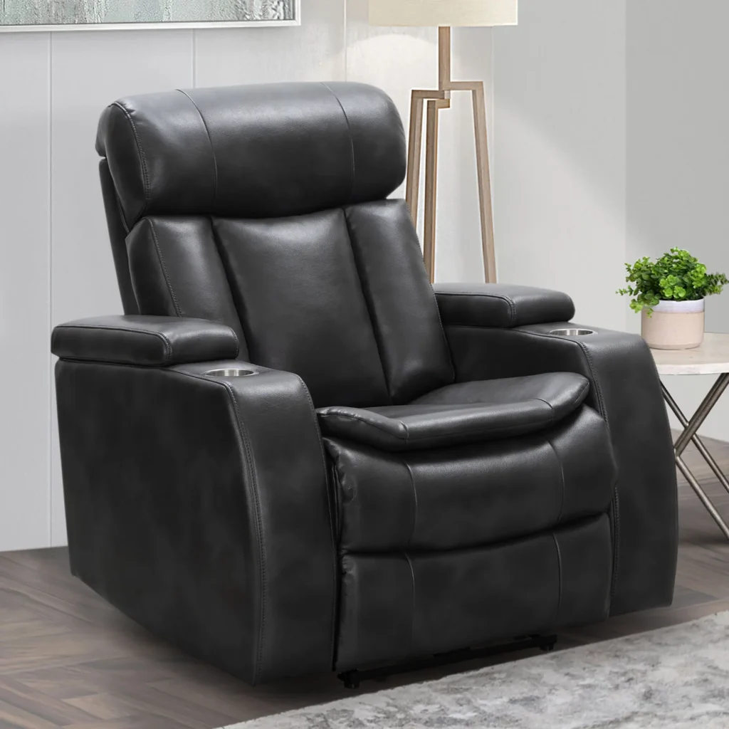 Shayne Leather Recliner with Power Headrest