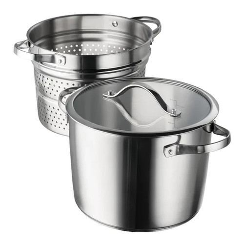 Tramontina 8-Quart Stainless Steel Multi-Cooker Pot with Pasta Insert