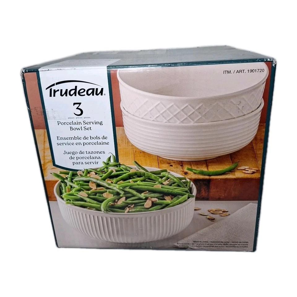 Trudeau 3-Piece Serving Bowl Set