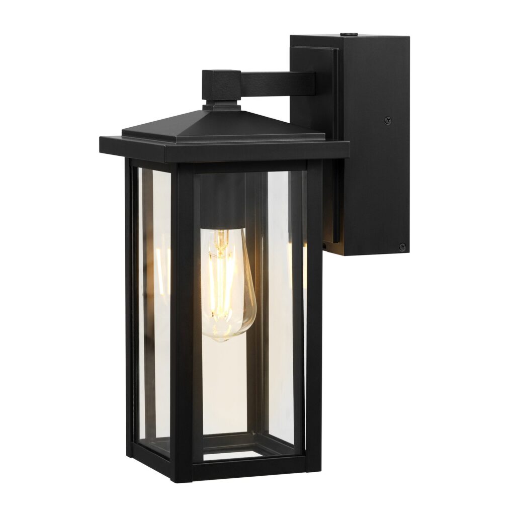 Wall Sconce with Rechargeable LED Bulb and Remote Black - Room