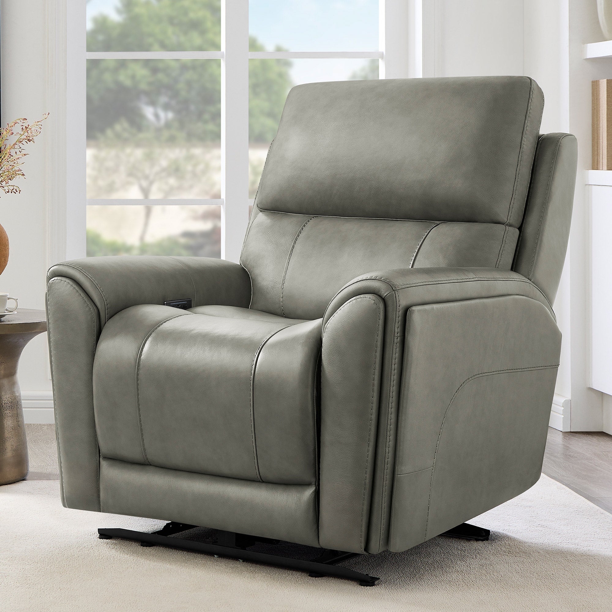 Weslin Leather Zero Gravity Power Recliner with Power