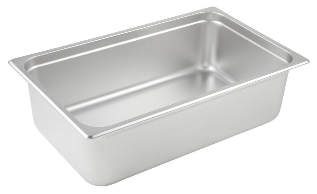 Winco Full-Size Steam Pan, 4" Deep
