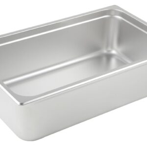 Winco Full-Size Steam Pan, 4" Deep